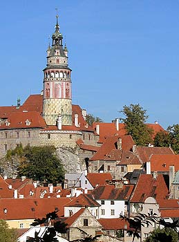 Schlossturm mit der Kleinen Burg in Český Krumlov, Foto: Lubor Mrázek 