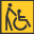 Ikone 'Zugänglicher Zugang', Reiseführer Český Krumlov - auch für Gehbehinderte 